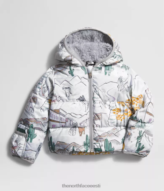 beebi põhjapoolse kapuutsiga jope The North Face VJRZH766 Riietus tnf valge nagu hunditrükk