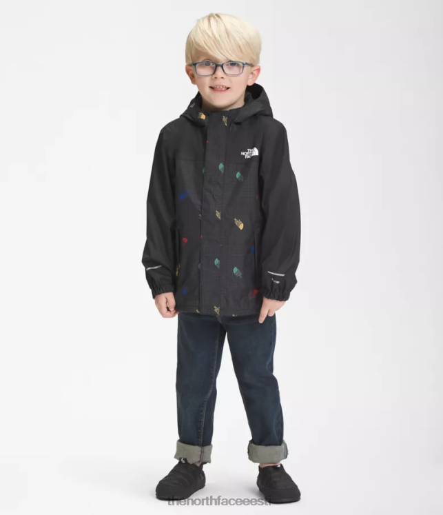 lapsed antora vihmajope The North Face VJRZH90 Riietus tnf musta viskatud logo ruudustiku trükk