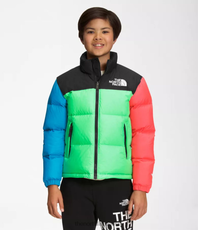 lapsed 1996 aasta retro nuptse jope The North Face VJRZH340 Riietus klorofüll roheline
