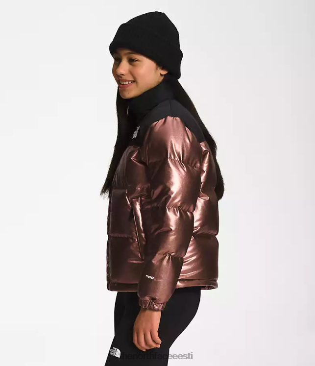 lapsed trükitud 1996 retro nuptse jakk The North Face VJRZH687 Riietus tume tamm metallik