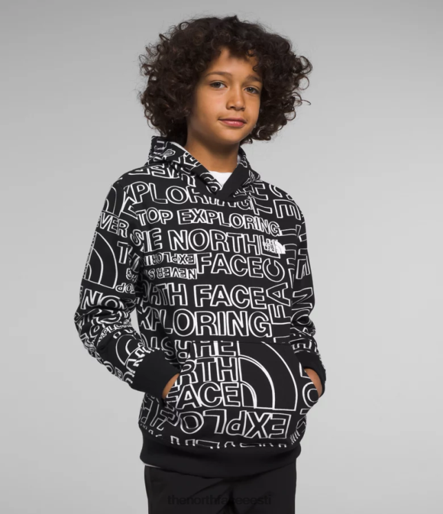 lapsed camp fliisist pullover-hoodie The North Face VJRZH1109 Riietus tnf must tnf markeri logo trükk