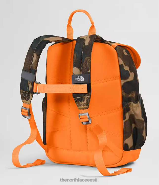 lapsed noorte mini explorer seljakott The North Face VJRZH396 tarvik kasulik pruun camo tekstuuritrükk/mandariin