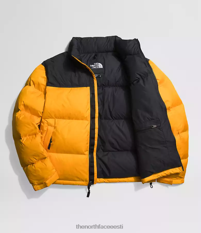 mehed 1996 aasta retro nuptse jope The North Face VJRZH472 Riietus tipp kuld/tnf must