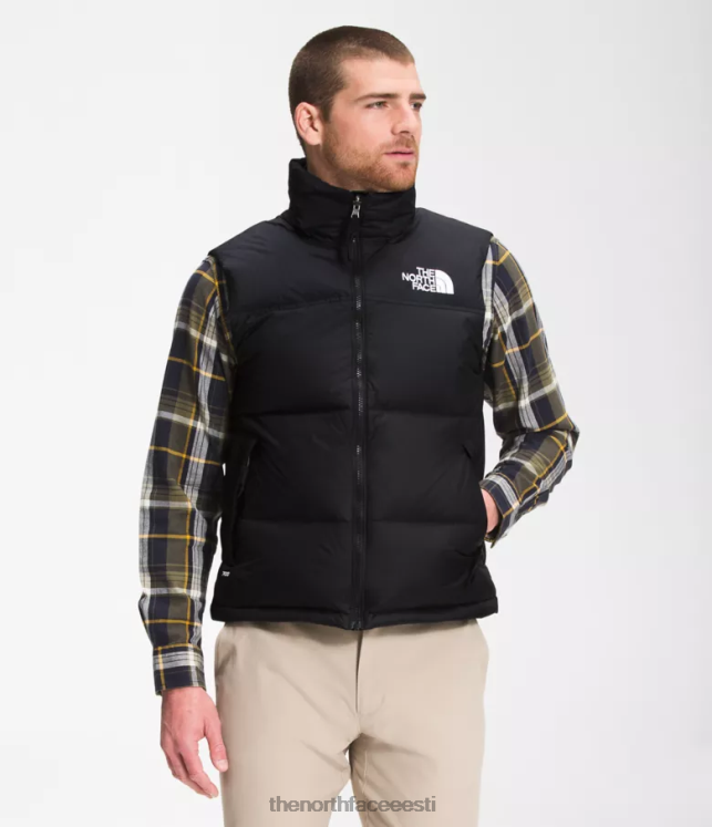 mehed 1996 retro nuptse vest The North Face VJRZH288 Riietus taaskasutatud tnf must