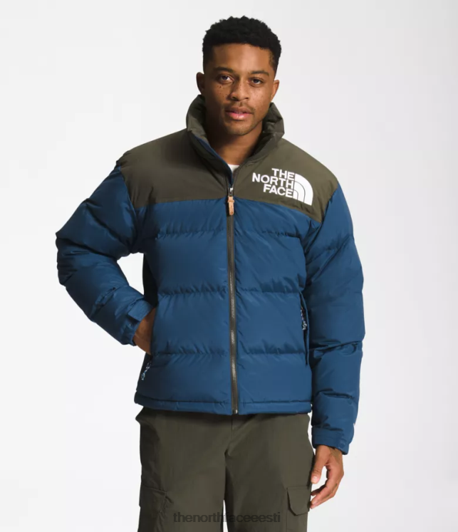 mehed 92 low-fi hi-tek nuptse The North Face VJRZH826 Riietus varjuline sinine/uus taupe roheline