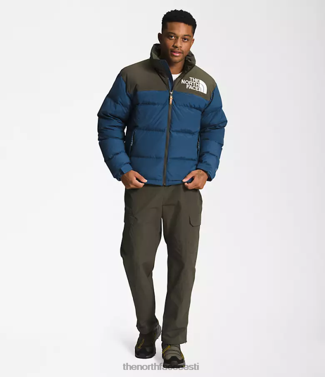 mehed 92 low-fi hi-tek nuptse The North Face VJRZH826 Riietus varjuline sinine/uus taupe roheline