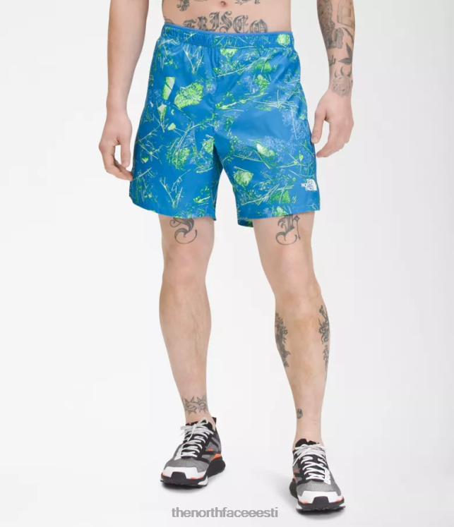 mehed piiramatud jooksupüksid The North Face VJRZH958 Riietus Super Sonic Blue Valley põrandatrükk