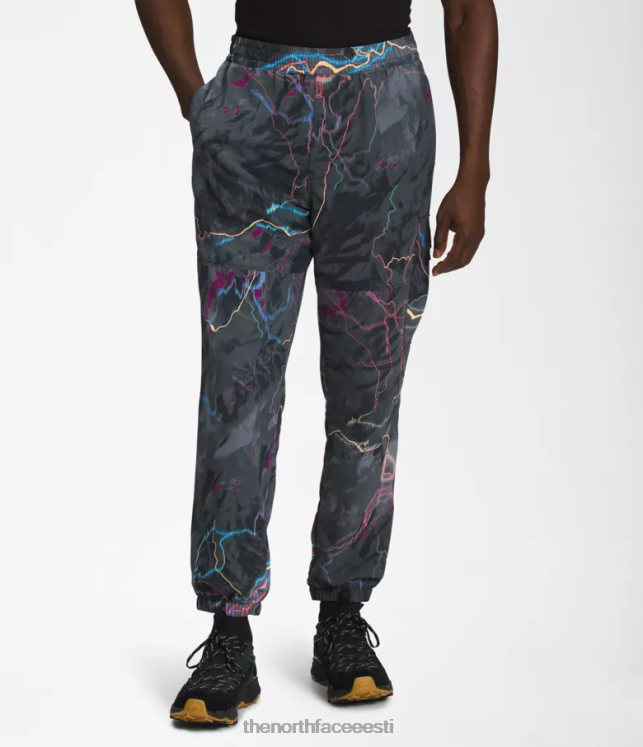mehed tnf nailonist lihtsad püksid The North Face VJRZH487 Riietus tnf must trail glow print
