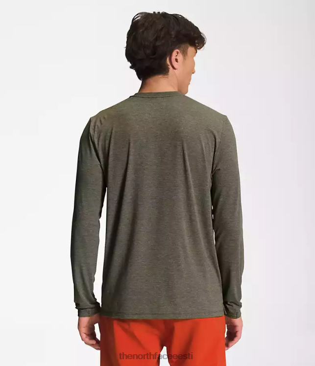 mehed hulkuma pikkade varrukatega The North Face VJRZH25 Riietus uus taupe roheline kanarbik