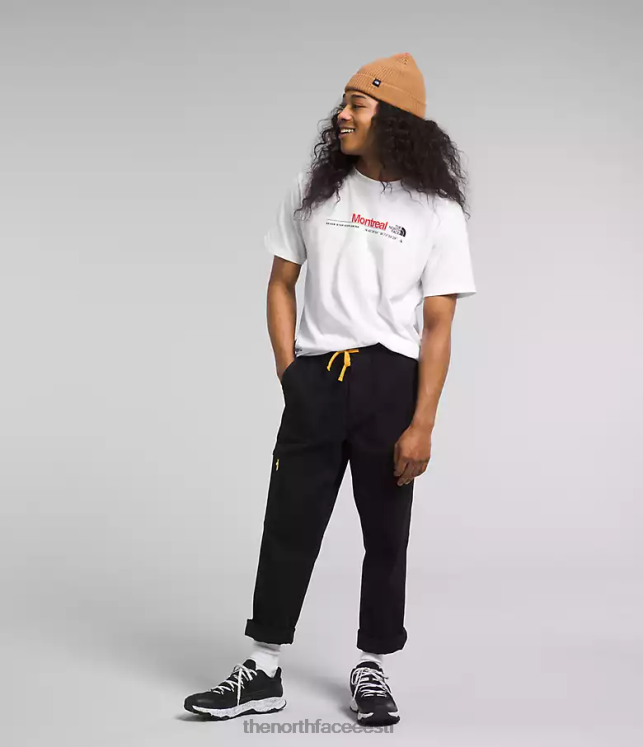 mehed lühikeste varrukatega linnasärk The North Face VJRZH1070 Riietus tnf valge/montreal