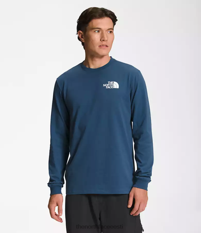 mehed pikkade varrukatega nse t-särk The North Face VJRZH1207 Riietus varjuline sinine/tnf must