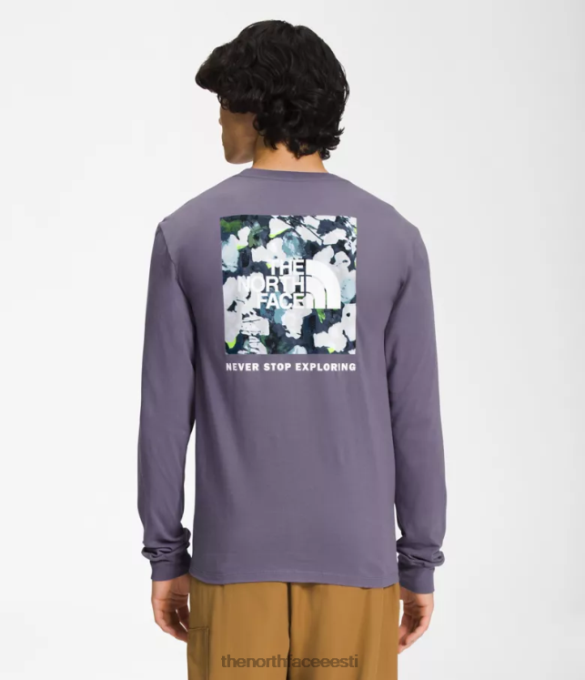 mehed pikkade varrukatega nse t-särk The North Face VJRZH1210 Riietus lunar slate/summit mereväe abstrct lilletrükk