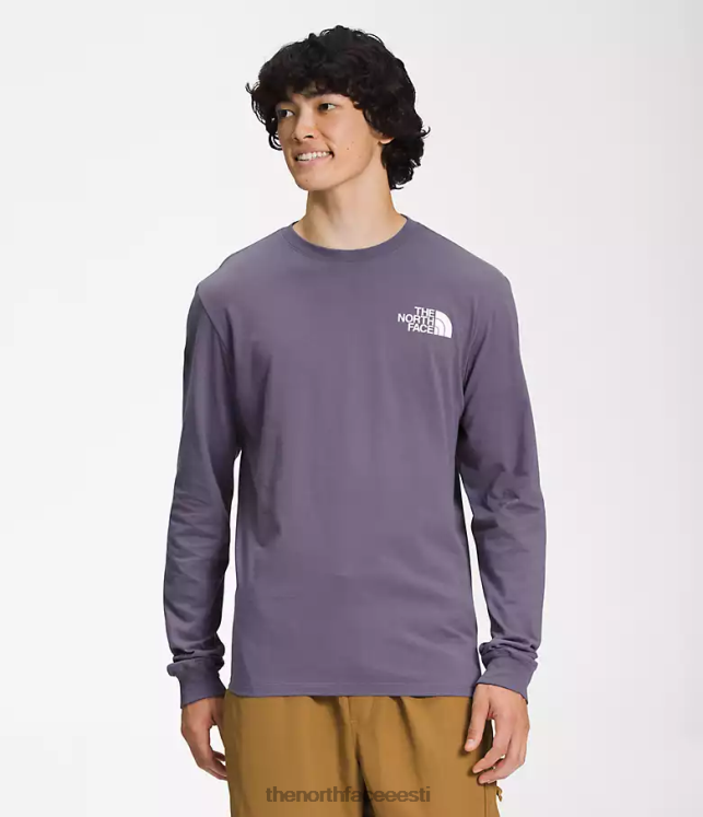 mehed pikkade varrukatega nse t-särk The North Face VJRZH1210 Riietus lunar slate/summit mereväe abstrct lilletrükk