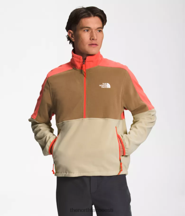 mehed tnf polartec 100 -zip The North Face VJRZH304 Riietus killustik/kasulik pruun/retrooranž