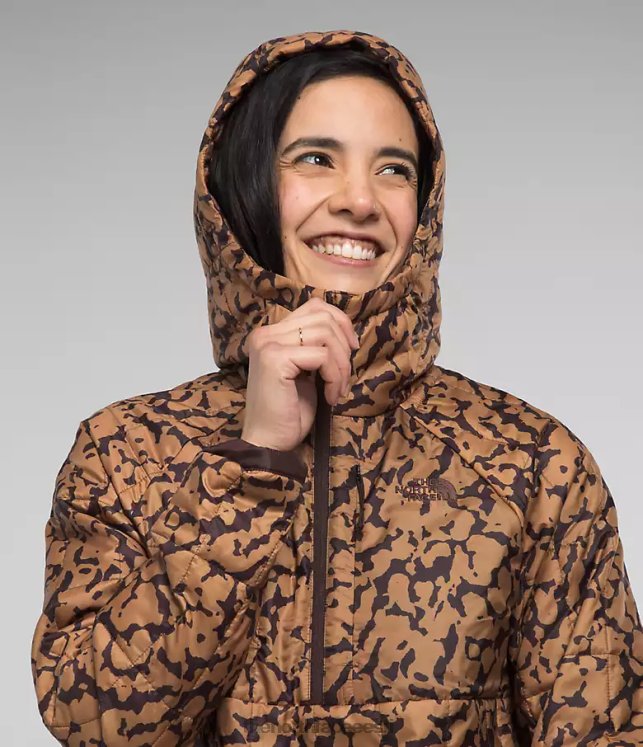 naised circaloft-tõmblukuga pullover The North Face VJRZH506 Riietus mandlivõiga graafiline värvitrükk