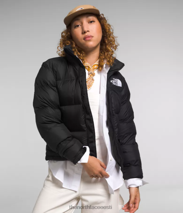 naised 1996 aasta retro nuptse jope The North Face VJRZH723 Riietus taaskasutatud tnf must