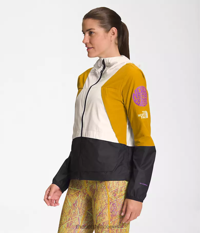 naised trailwear tuulevile jope The North Face VJRZH318 Riietus noolepuu kollane/gardenia valge/tnf must