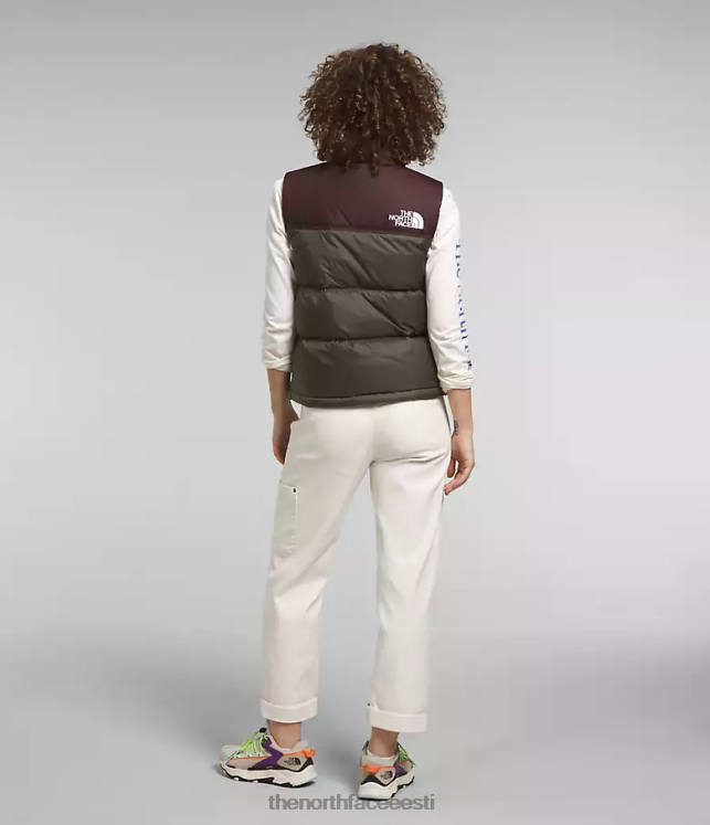 naised 1996 retro nuptse vest The North Face VJRZH432 Riietus uus taupe roheline/söepruun