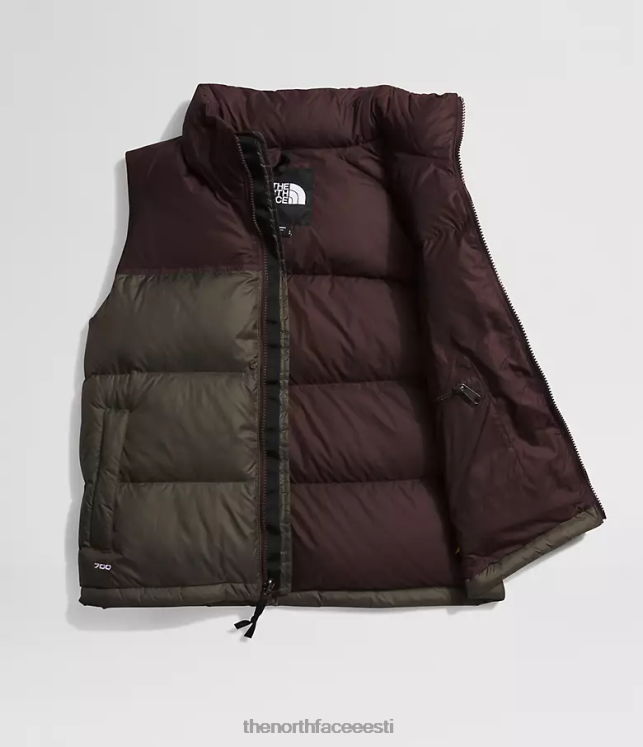naised 1996 retro nuptse vest The North Face VJRZH432 Riietus uus taupe roheline/söepruun