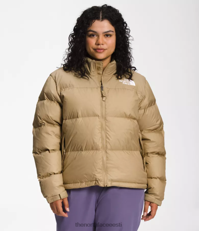 naised pluss 1996 retro nuptse jope The North Face VJRZH800 Riietus khaki kivi