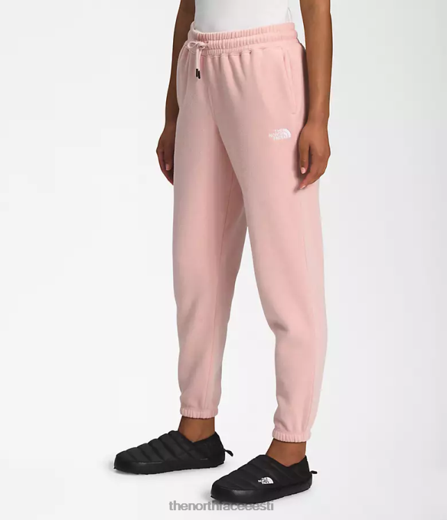 naised poolkupliga fliisist dressipüksid The North Face VJRZH981 Riietus roosa sammal/tnf valge
