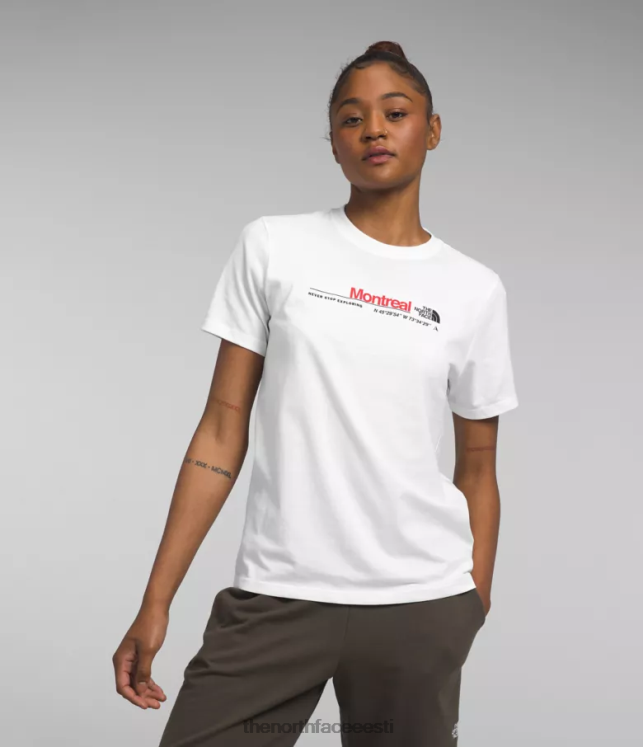 naised lühikeste varrukatega linnasärk The North Face VJRZH1292 Riietus tnf valge/montreal