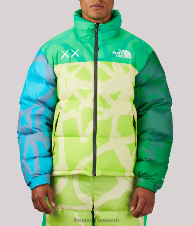 unisex tnf x kaws retro 1996 nuptse jope The North Face VJRZH591 Riietus kw ohutusroheline nuptse print